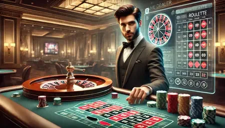 Live dealer roulette game