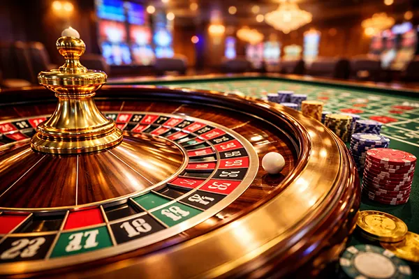 mesa de roleta no casino